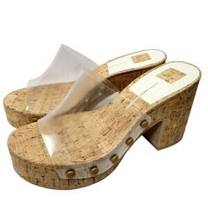 Dolce Vita Sandals Womens Size 11 Crystal Vinyl Slip On‎ Platform New